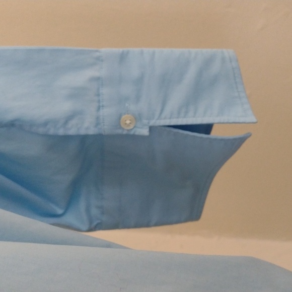 Lands' End Blue Plus Size Button Down Blouse - Picture 12 of 13